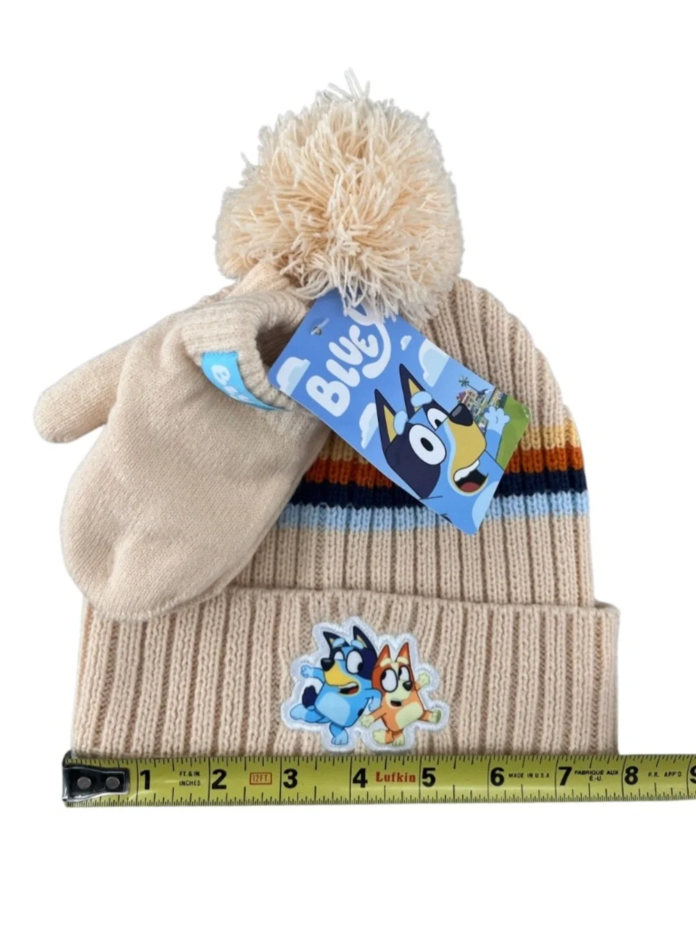 Toddler Bluey Beanie and Mittens, 2-Piece Set